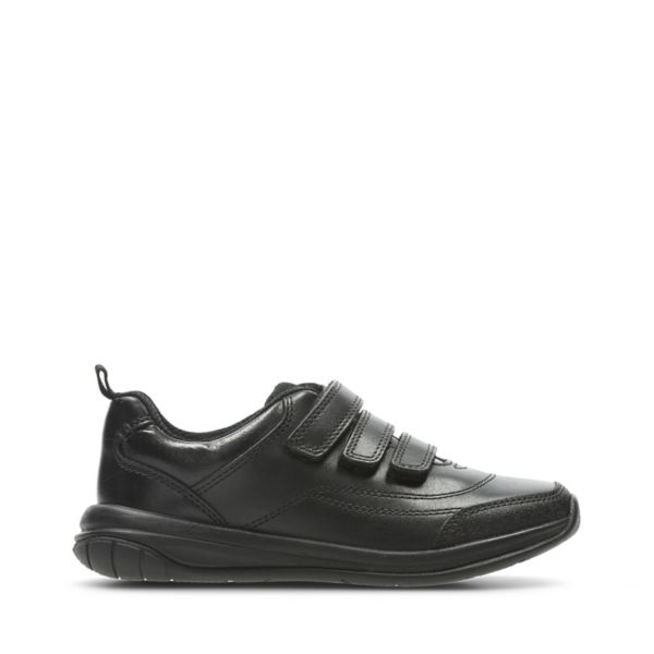 Clarks Boys Hula Thrill School Shoes Black | USA-9305162